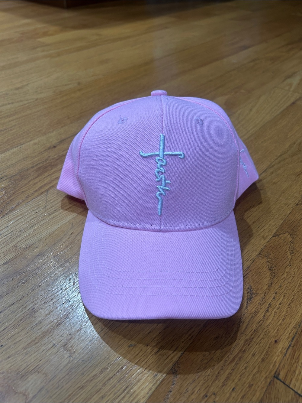 jouer Light Pink Embroidered Cross Baseball Cap